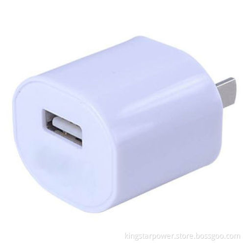 Oval USB Wall Plug Charger for iPhone 5/4, iPod, Galaxy S3/S4, 5V/1A, US/EU Plug, White/Black Color